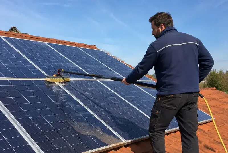 Nettoyage et entretien de panneaux solaires à Tréhorenteuc